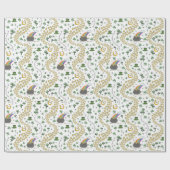 Papier Cadeau Saint Patrick's Day Leprechaun Pot d'or (Plat)