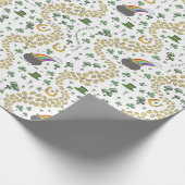Papier Cadeau Saint Patrick's Day Leprechaun Pot d'or (Coin)
