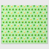 Papier Cadeau Saint Patrick's Day Shamrock Pot of Gold Celtic Kn (Plat)