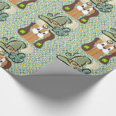 Papier Cadeau Saint Patrick's Day Wrapping Papier Chien (Coin)