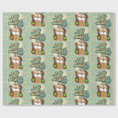 Papier Cadeau Saint Patrick's Day Wrapping Papier Chien (Plat)