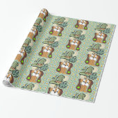 Papier Cadeau Saint Patrick's Day Wrapping Papier Chien (Déroulé)