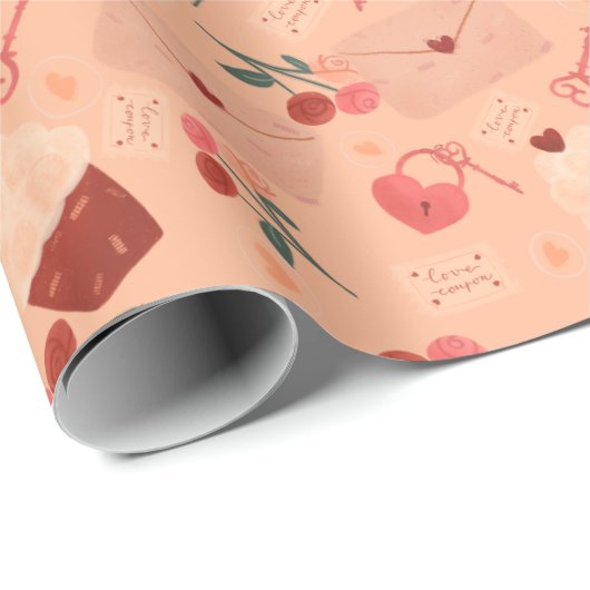 Papier Cadeau Saint Valentin (Coin rond)