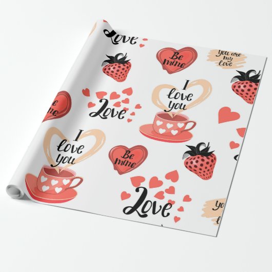 Papier Cadeau Saint Valentin (Déroulé)