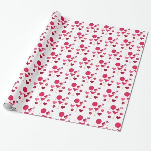 Papier Cadeau Saint Valentin Amour & Coeurs (Déroulé)
