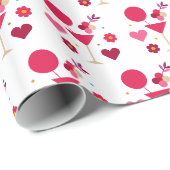 Papier Cadeau Saint Valentin Amour & Coeurs (Coin rond)
