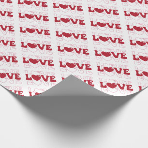 Papier Cadeau Saint-Valentin avec coeurs Amour