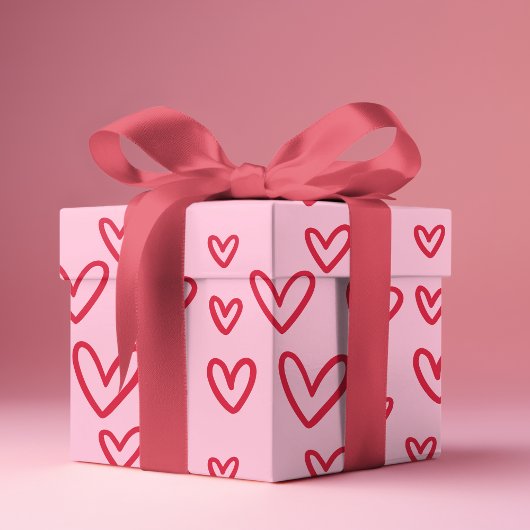 Papier Cadeau Saint Valentin Cadeaux Amour Coeurs rouges