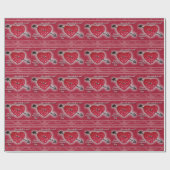 Papier Cadeau Saint Valentin Candy Heart Greeting (Plat)