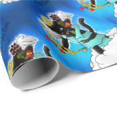 Papier Cadeau Saint Valentin Charbon noir Cat+BGC (Coin rond)