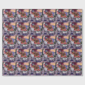 Papier Cadeau Saint-Valentin Chien Airedale (Plat)
