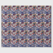 Papier Cadeau Saint-Valentin Chien Samoyède (Plat)