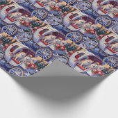 Papier Cadeau Saint-Valentin Chien Samoyède (Coin)