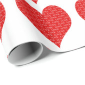 Papier Cadeau Saint Valentin Coeur (Coin rond)