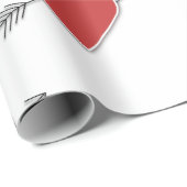 Papier Cadeau Saint-Valentin, coeur doux envelopper papier (Coin rond)