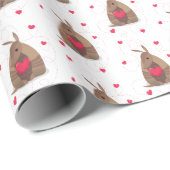 Papier Cadeau Saint Valentin Coeur Texas Armadillo (Coin rond)