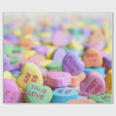 Papier Cadeau Saint Valentin Coeurs bonbons (Plat)