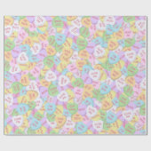 Papier Cadeau Saint Valentin Coeurs bonbons mignonette Motif (Plat)