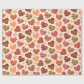 Papier Cadeau Saint-Valentin, Coeurs et mots, Saint Valentin (Plat)