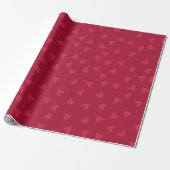Papier Cadeau Saint Valentin Coeurs Motif rouge (Déroulé)