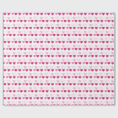 Papier Cadeau Saint-Valentin coeurs roses (Plat)