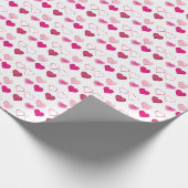 Papier Cadeau Saint-Valentin coeurs roses (Coin)