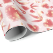 Papier Cadeau Saint Valentin Coeurs roses Points brillants Lumiè (Coin rond)