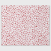 Papier Cadeau Saint-Valentin Cœurs Rouges (Plat)