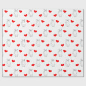 Papier Cadeau Saint Valentin Cute Cat Hearts Classroom Party (Plat)