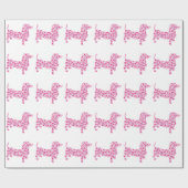 Papier Cadeau Saint Valentin Dachshund (Plat)
