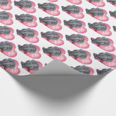 Papier Cadeau Saint-Valentin d'éléphant (Coin)