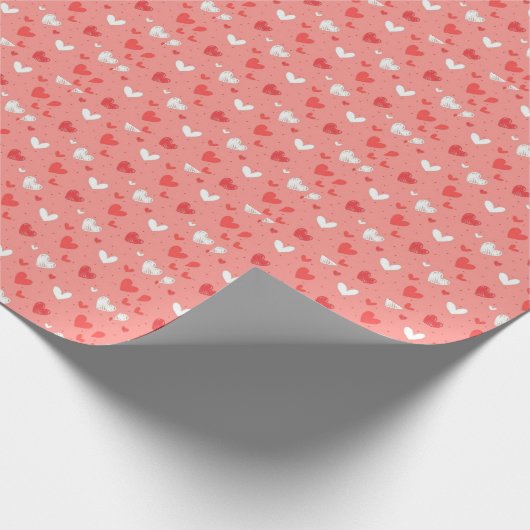 Papier Cadeau Saint Valentin, emballage cadeau, emballage romant (Coin)