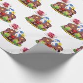 Papier Cadeau Saint-Valentin Enveloppement papier Coeurs de ping (Coin)