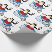 Papier Cadeau Saint-Valentin Enveloppement papier Coeurs de ping (Coin)