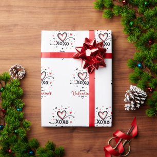 Papier Cadeau Saint Valentin fête de l'amour