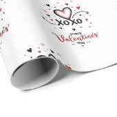 Papier Cadeau Saint Valentin fête de l'amour (Coin rond)