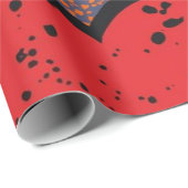 Papier Cadeau Saint-Valentin Heart Pattern – Rétro Pop Art (Coin rond)