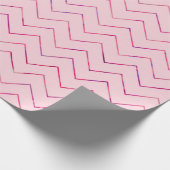 Papier Cadeau Saint Valentin rose Zig-zag (Coin)