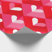 Papier cadeau Saint-Valentin Rouge et Blanc (Coin)