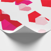Papier cadeau Saint-Valentin style origami blanc e (Coin)
