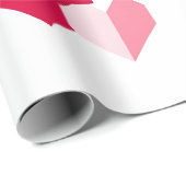 Papier cadeau Saint-Valentin style origami blanc e (Coin rond)