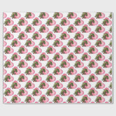 Papier Cadeau Saint Valentin Tyrannosaurus (Plat)