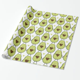 Papier Cadeau Sainte Guacamole Cœur Avocat Baby Shower Jumeaux