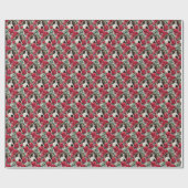 Papier Cadeau Sainte Thérèse de Lisieux Roses rouges (Plat)