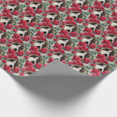 Papier Cadeau Sainte Thérèse de Lisieux Roses rouges (Coin)