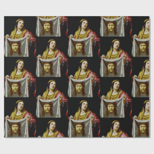 Papier Cadeau Sainte Véronique avec le Saint Voile Sacred Fine A