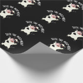 Papier Cadeau Saisir Le Mooment Funny Cow Pun Dark BG (Coin)