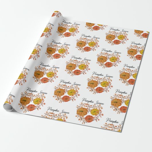 Papier Cadeau saison citrouille (Déroulé)