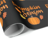 Papier Cadeau Saison citrouille automne (Coin rond)