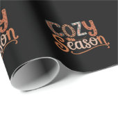 Papier Cadeau Saison Cosy Retro Fall Obtenez Cosy Thankgiving (Coin rond)